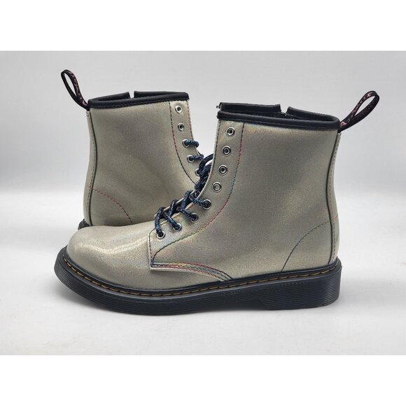 Dr.‎ Martens 1460 Sparkle Rays Silver Glitter Boots Women’s Size 5 - Picture 4 of 9